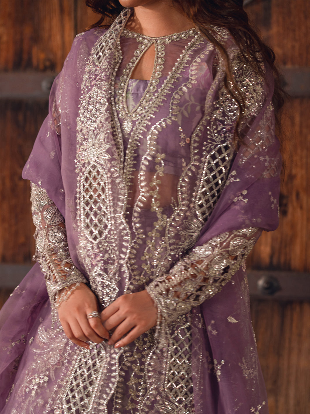 D-603 from Sona Gachi Unstitched Luxury Formals by Bin Ilyas at #VogueClothingStudio