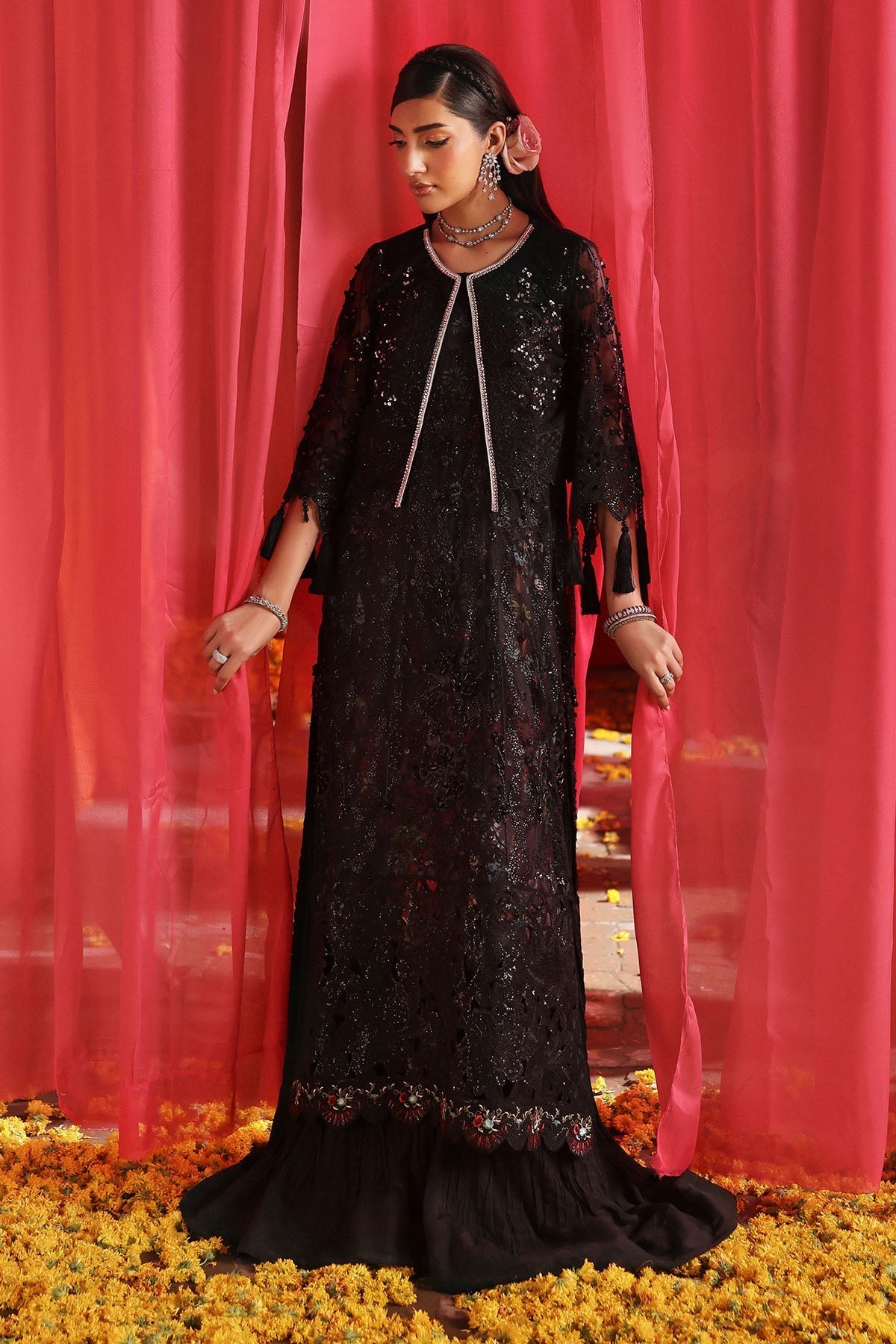 NL-87 Fayra - Jhoomro Unstitched Luxury Formals by Nureh at #VogueClothingStudio