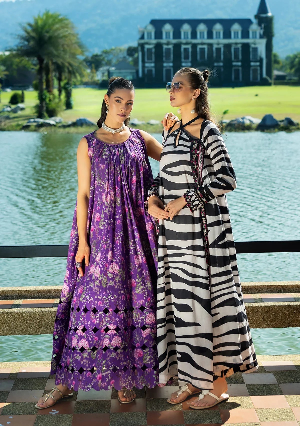 Graceful front images of digital printed lawn dresses