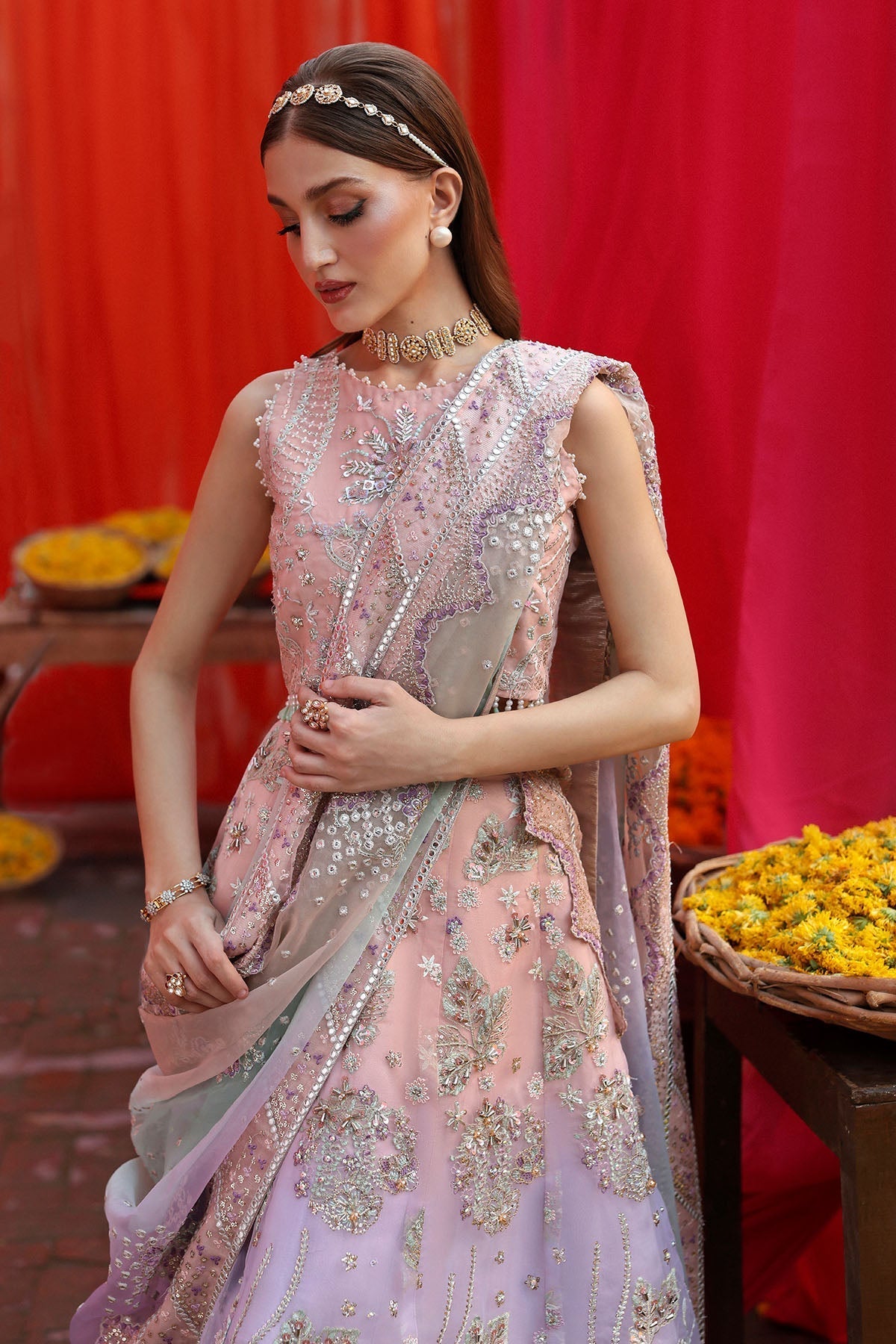 NL-81 Daria - Jhoomro Unstitched Luxury Formals by Nureh at #VogueClothingStudio