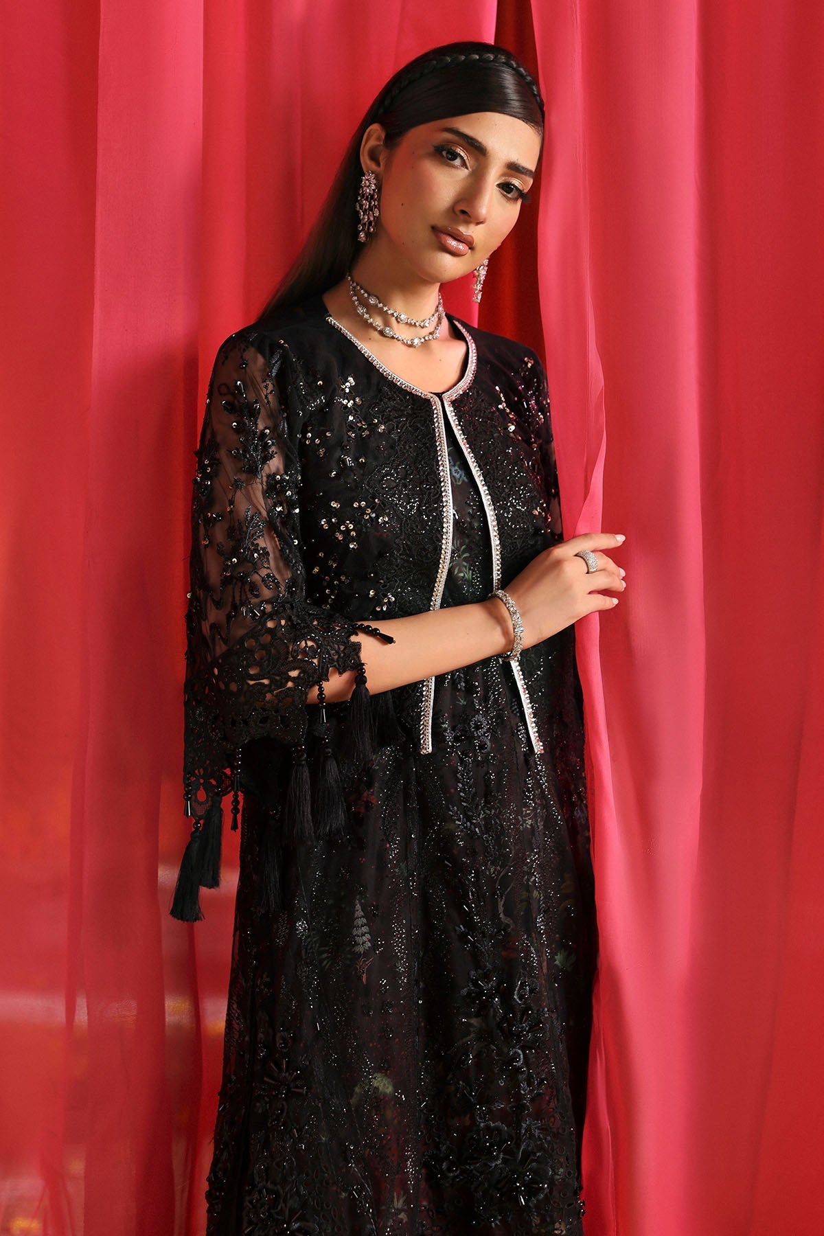 NL-87 Fayra - Jhoomro Unstitched Luxury Formals by Nureh at #VogueClothingStudio