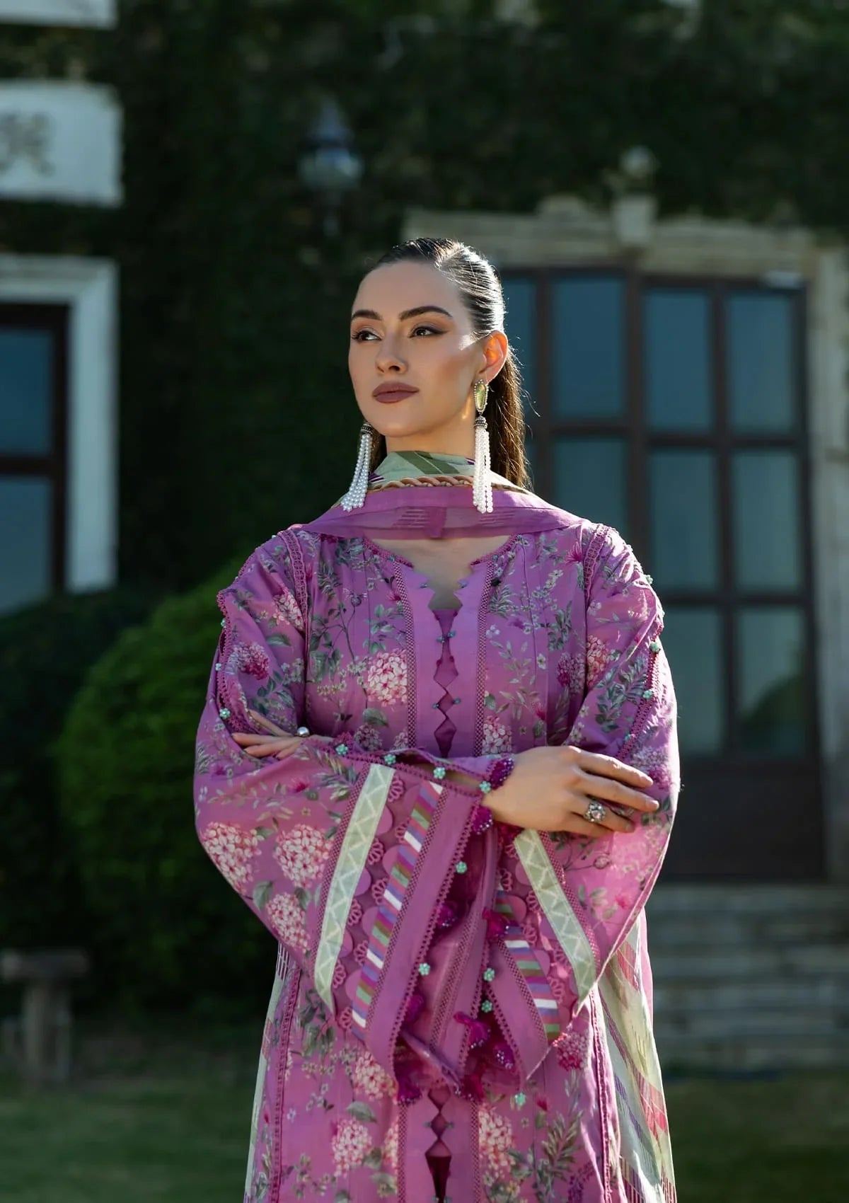 closeup image of Radiant Lawn Sleeves and lawn shirt