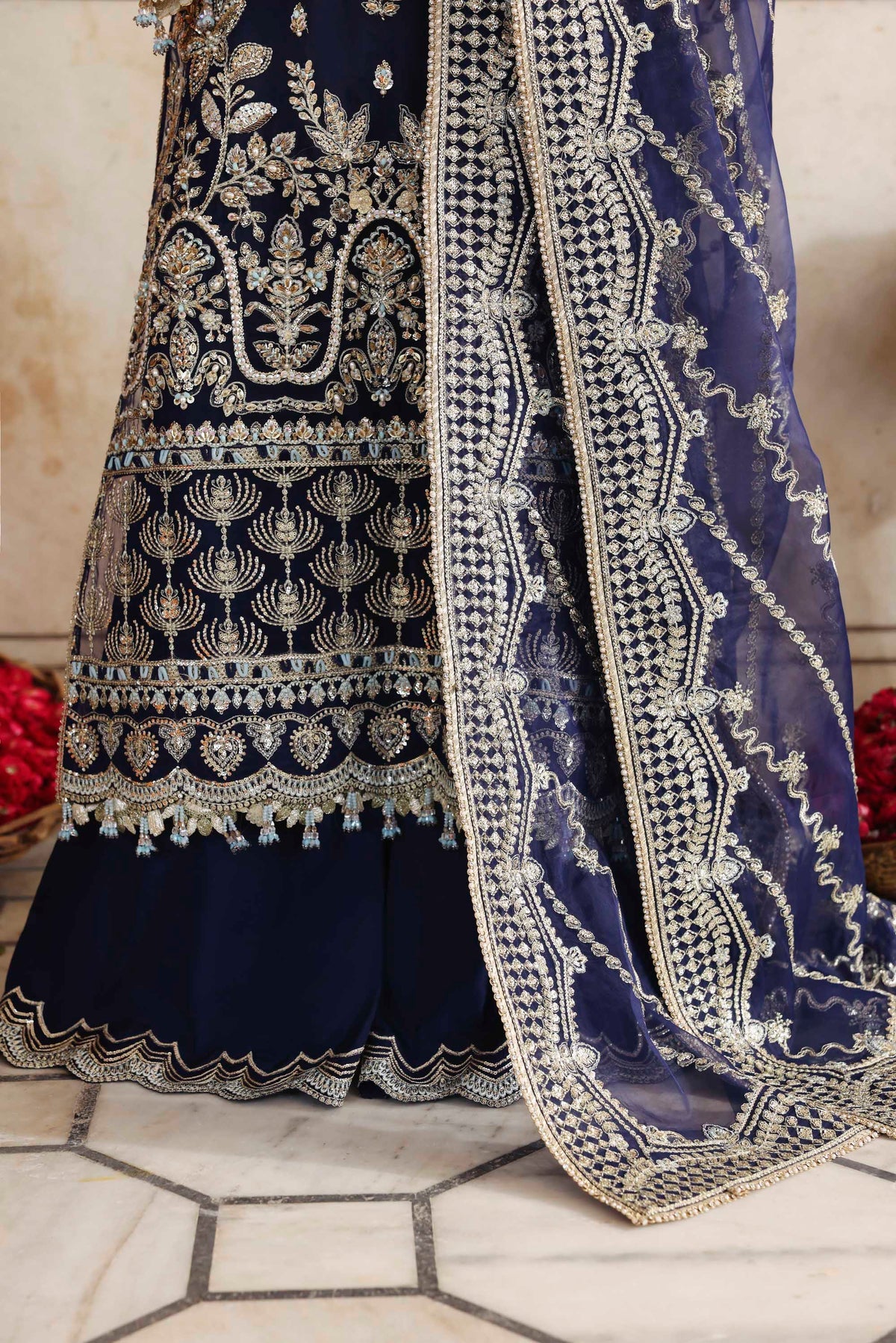 1602 Neelab - Rang Mehal by Akbar Aslam at #VogueClothingStudio