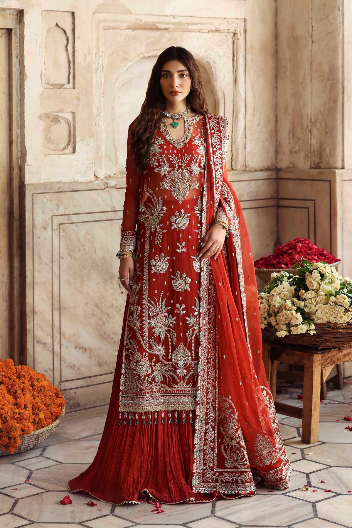 1607 Zarbaft - Rang Mehal by Akbar Aslam at #VogueClothingStudio