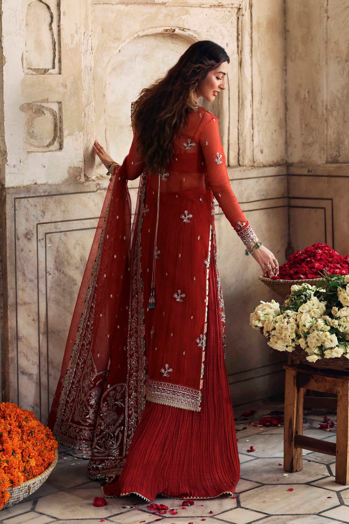 1607 Zarbaft - Rang Mehal by Akbar Aslam at #VogueClothingStudio
