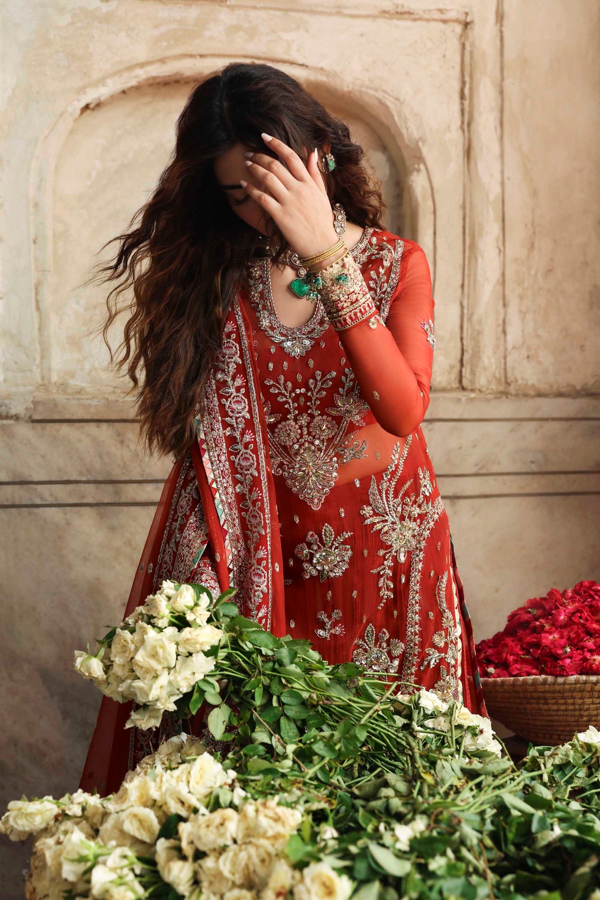 1607 Zarbaft - Rang Mehal by Akbar Aslam at #VogueClothingStudio