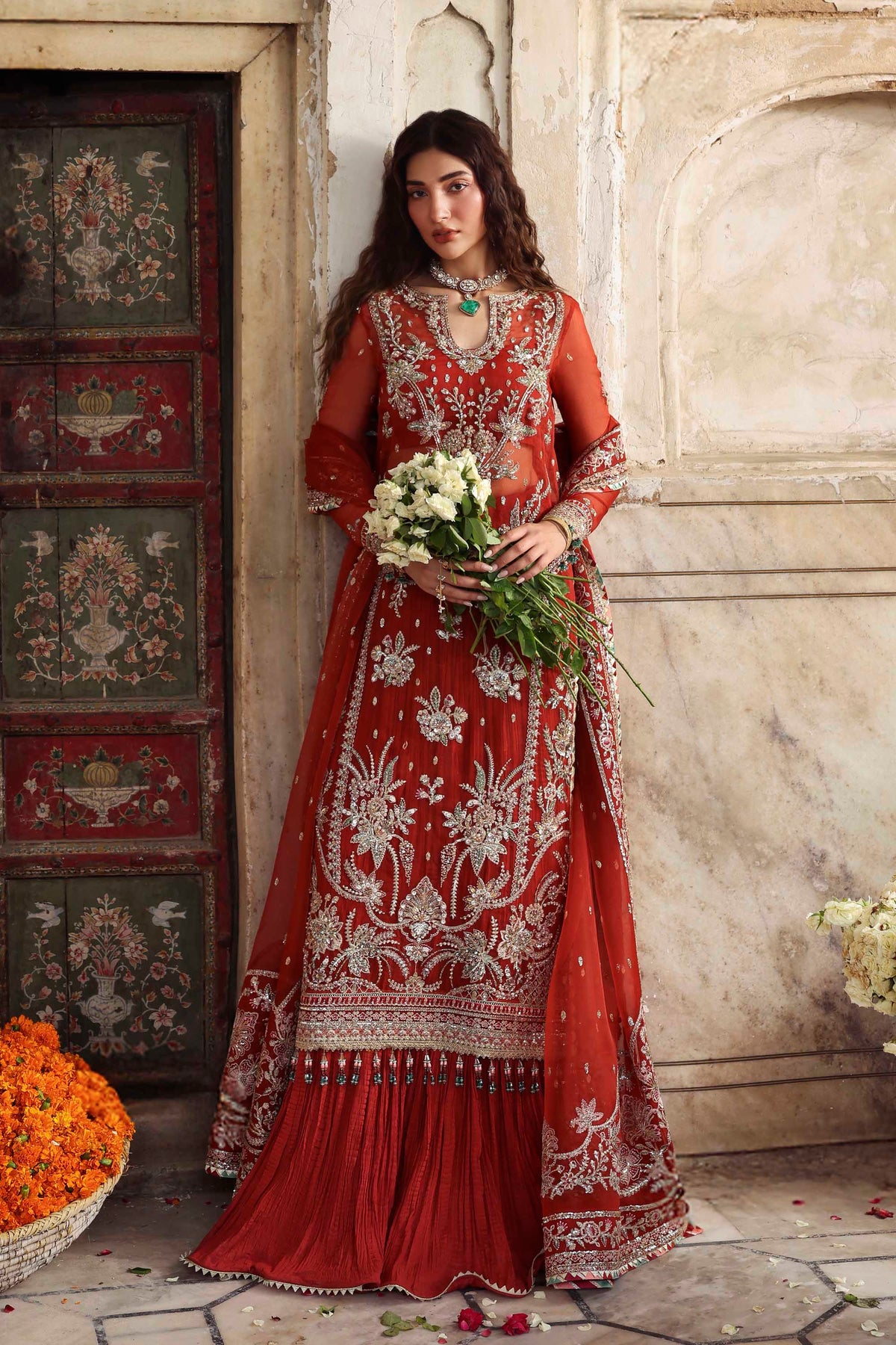1607 Zarbaft - Rang Mehal by Akbar Aslam at #VogueClothingStudio