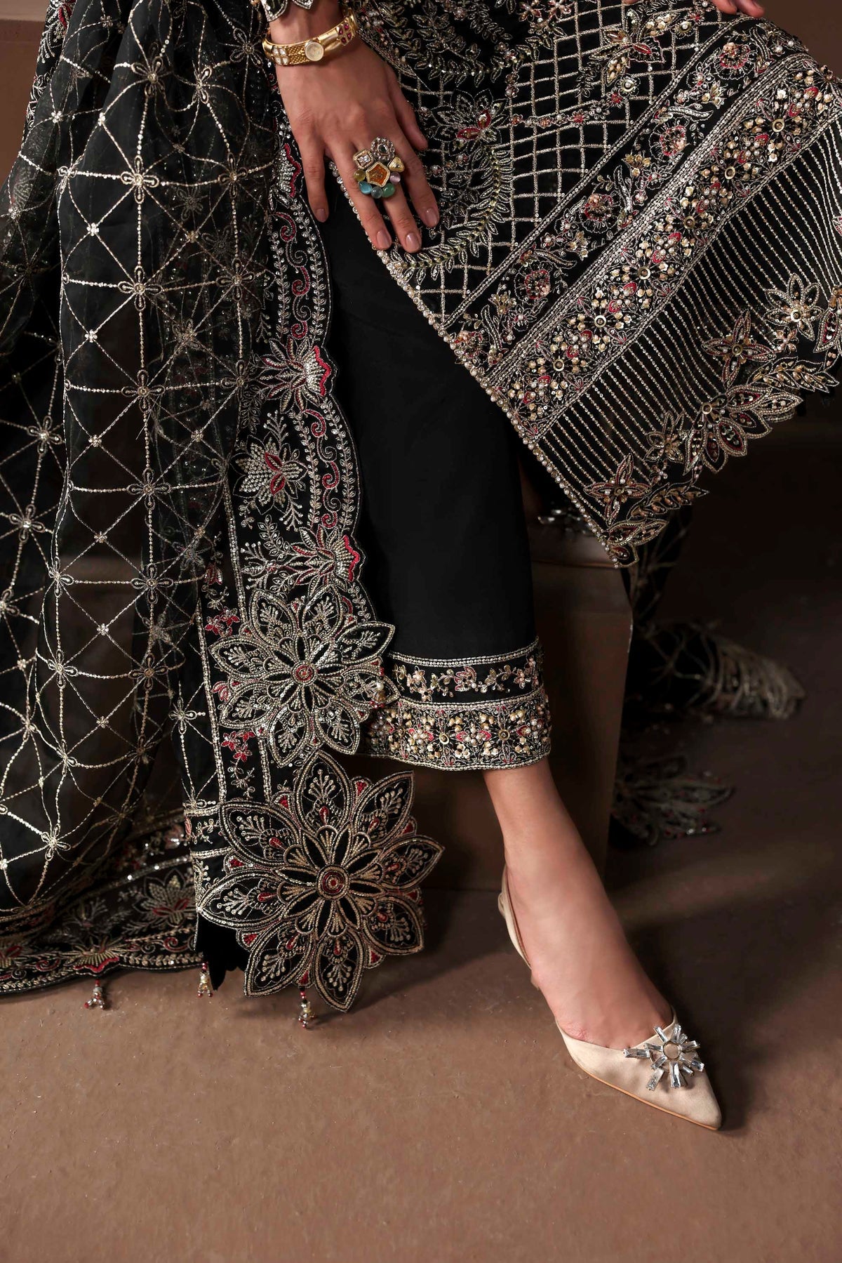 1627 Noir - Solene Luxury Formals by Akbar Aslam at #VogueClothingStudio