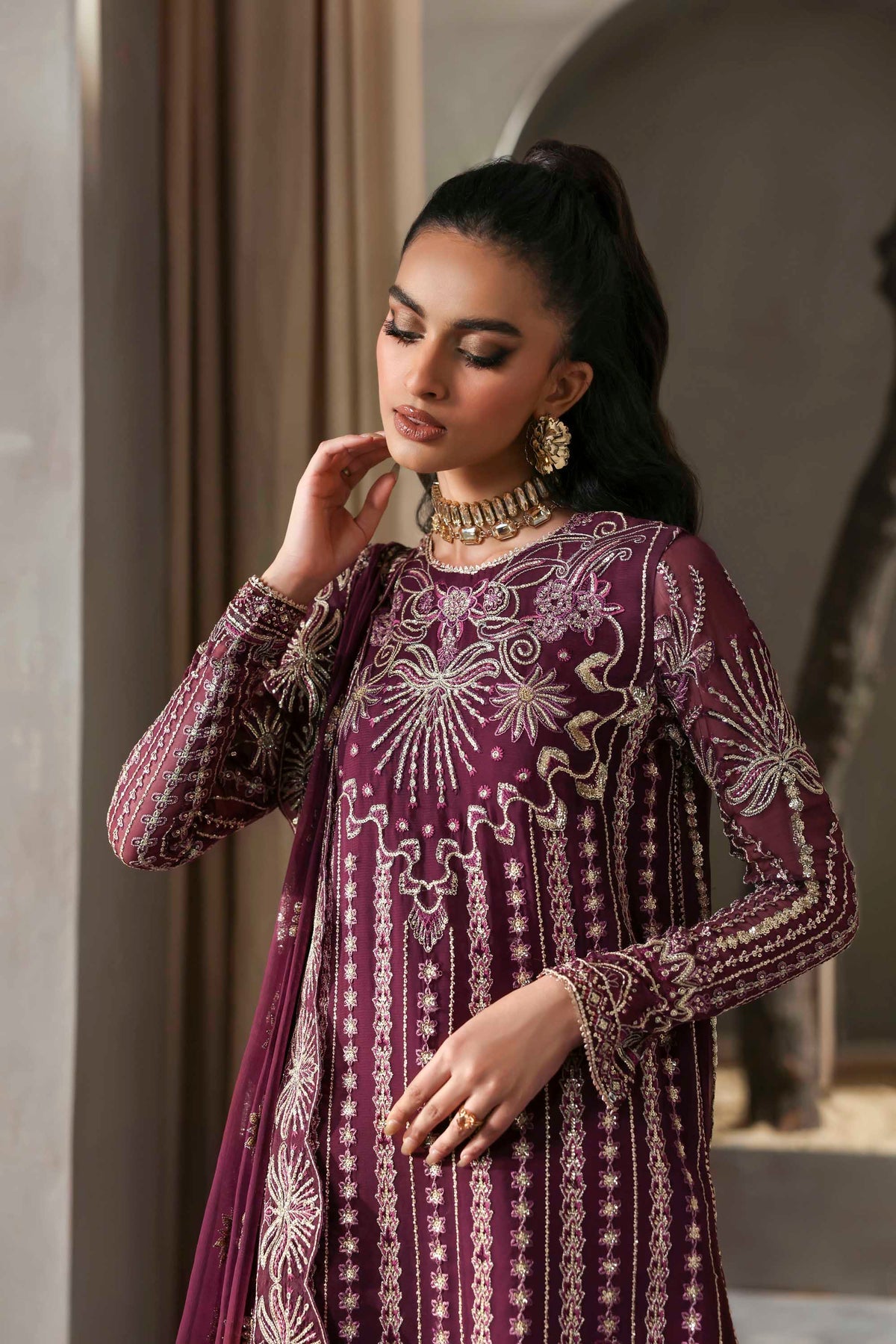1614 Mahin - MEERAS Luxury Chiffon by Akbar Aslam at #VogueClothingStudio