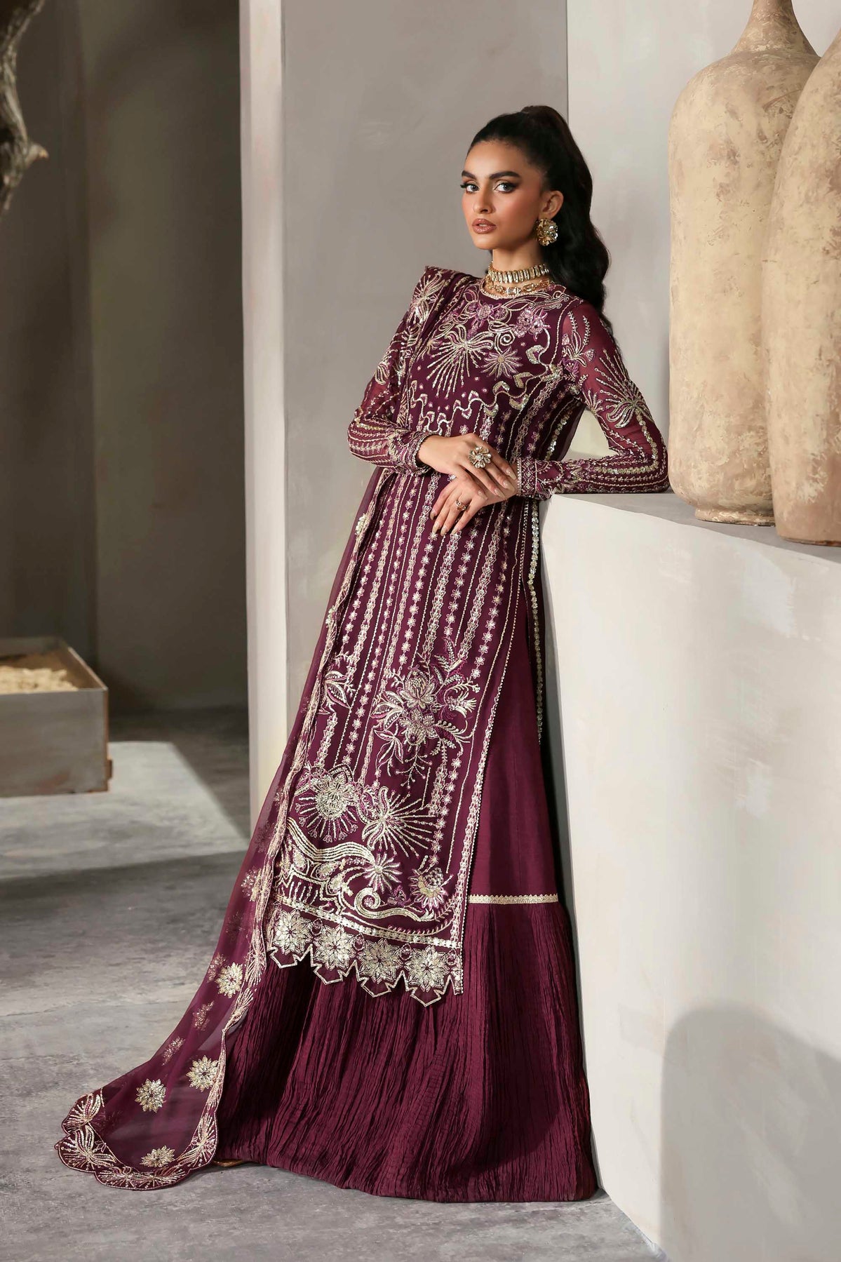 1614 Mahin - MEERAS Luxury Chiffon by Akbar Aslam at #VogueClothingStudio