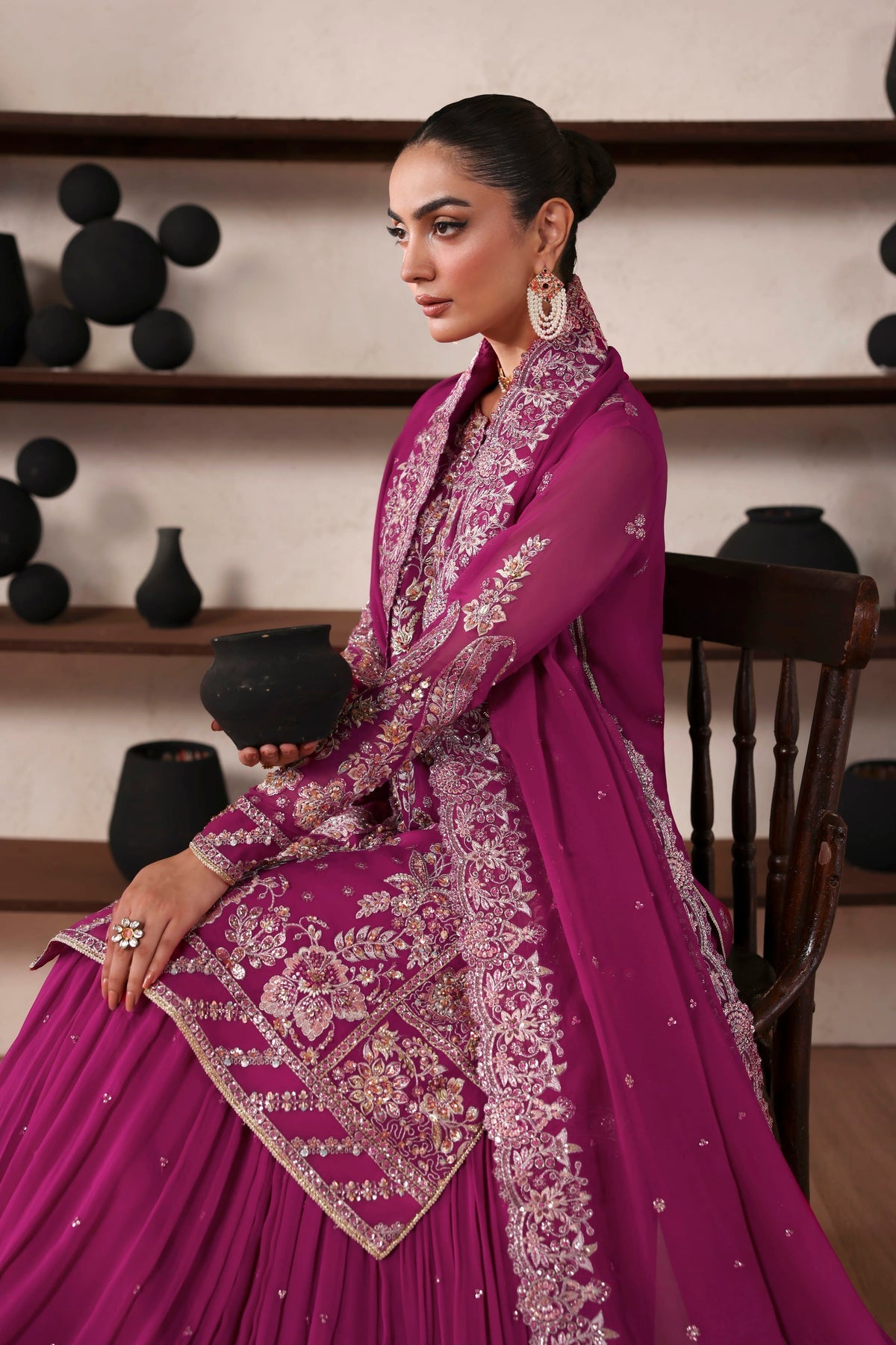 Rosalie from MEERAS Luxury Chiffon by Akbar Aslam at #VogueClothingStudio