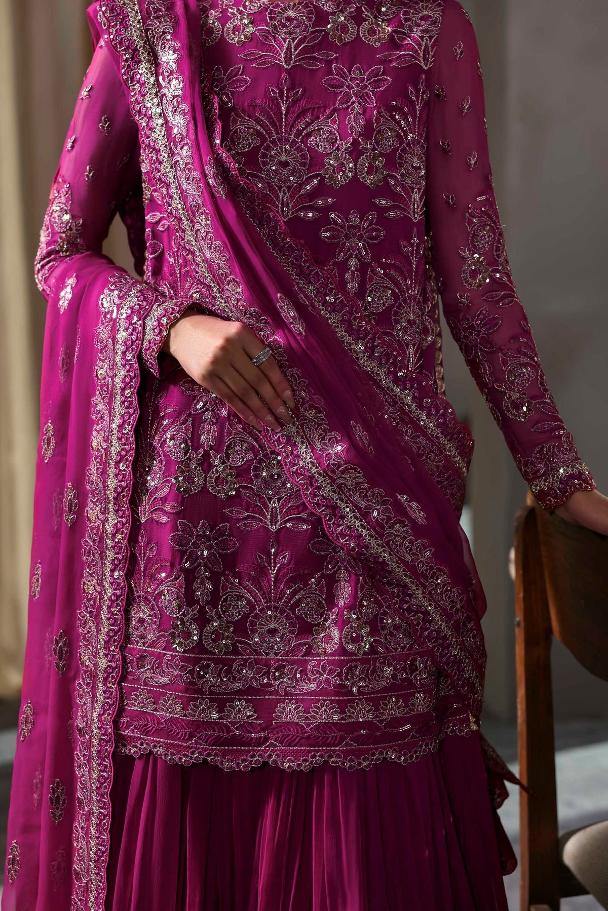 1612 Mehzar - MEERAS Luxury Chiffon by Akbar Aslam at #VogueClothingStudio