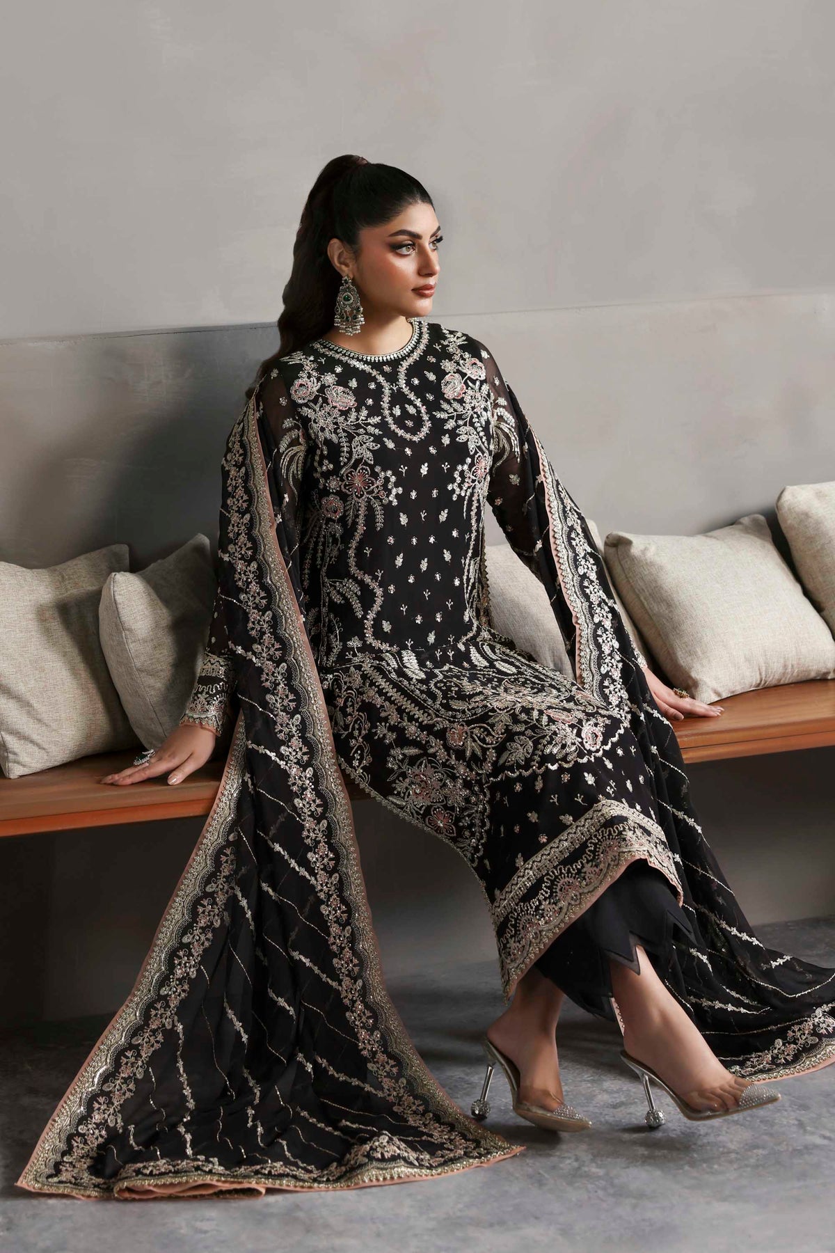 1618 Zehmaya - MEERAS Luxury Chiffon by Akbar Aslam at #VogueClothingStudio