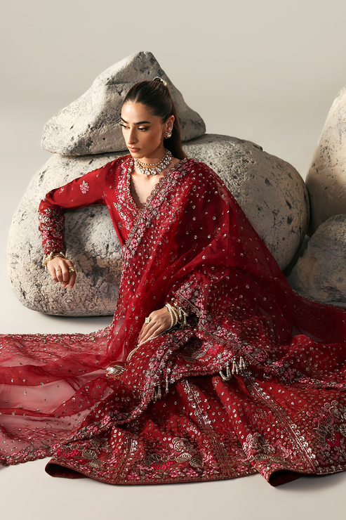 SERENITY BLOOM - Serein luxe silk by Emaan Adeel at #VogueClothingStudio