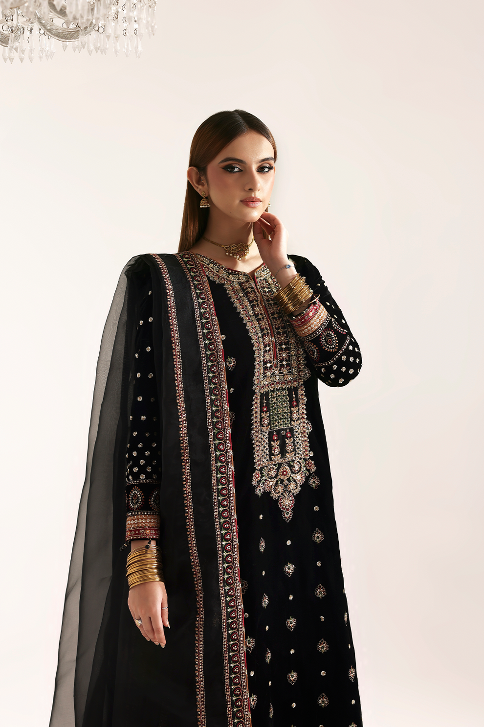 RAZIA Zarposh velvet collection by Emaan Adeel at #VogueClothingStudio