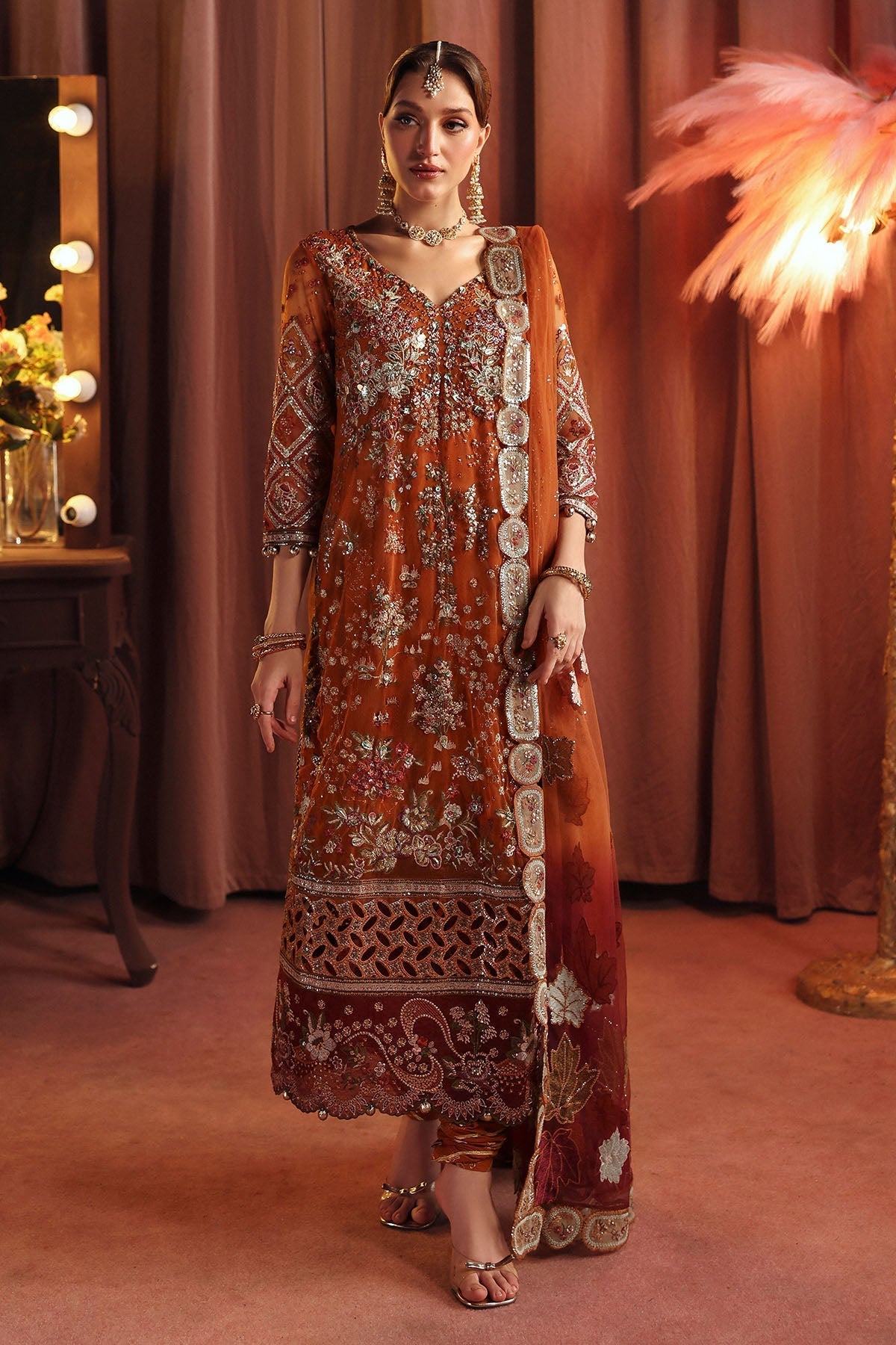 NL-80 Zardozi - Jhoomro Unstitched Luxury Formals by Nureh at #VogueClothingStudio