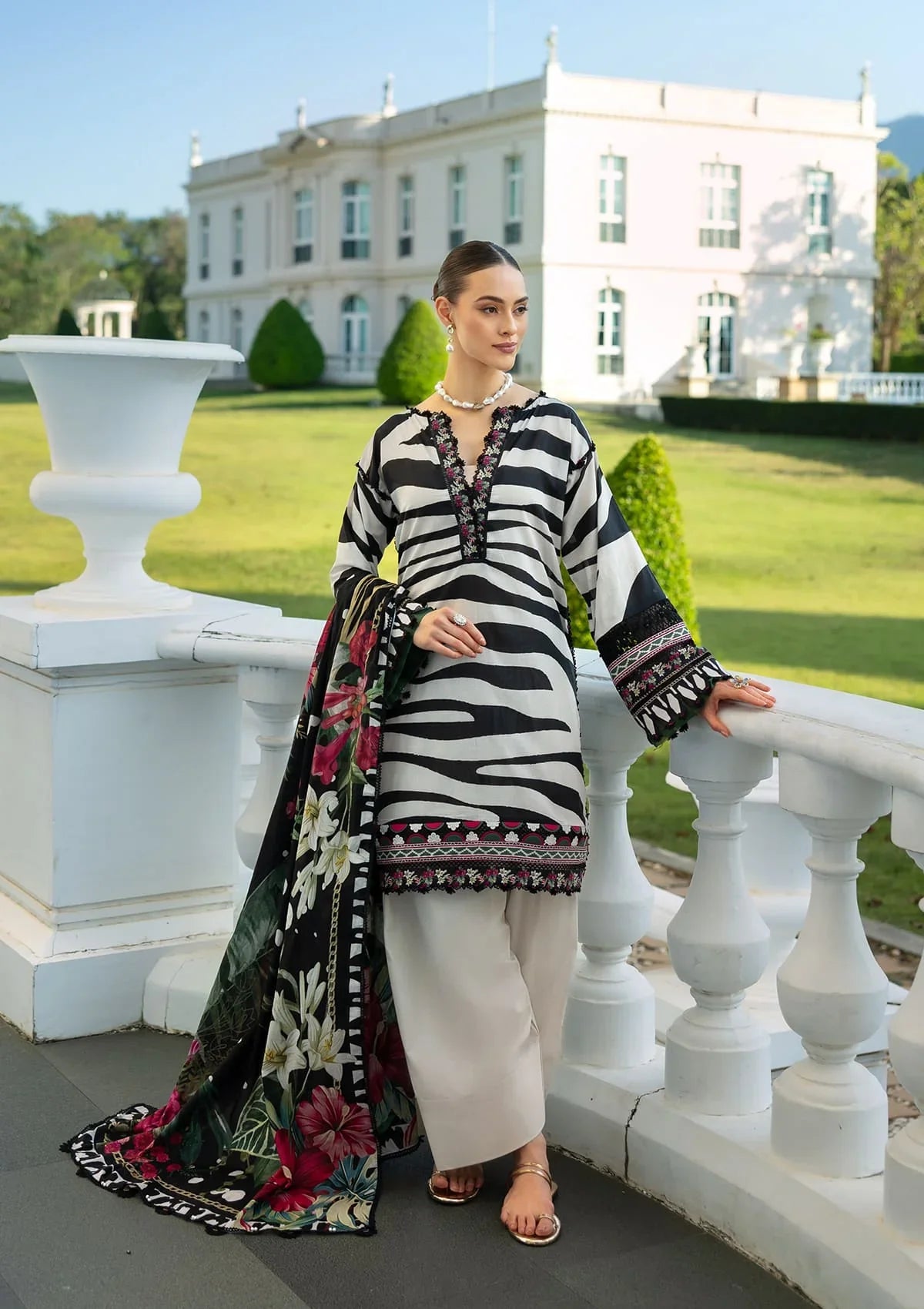 Elegent dress CHARLOTTE from ELAF PRINTS COLLECTION 2025.