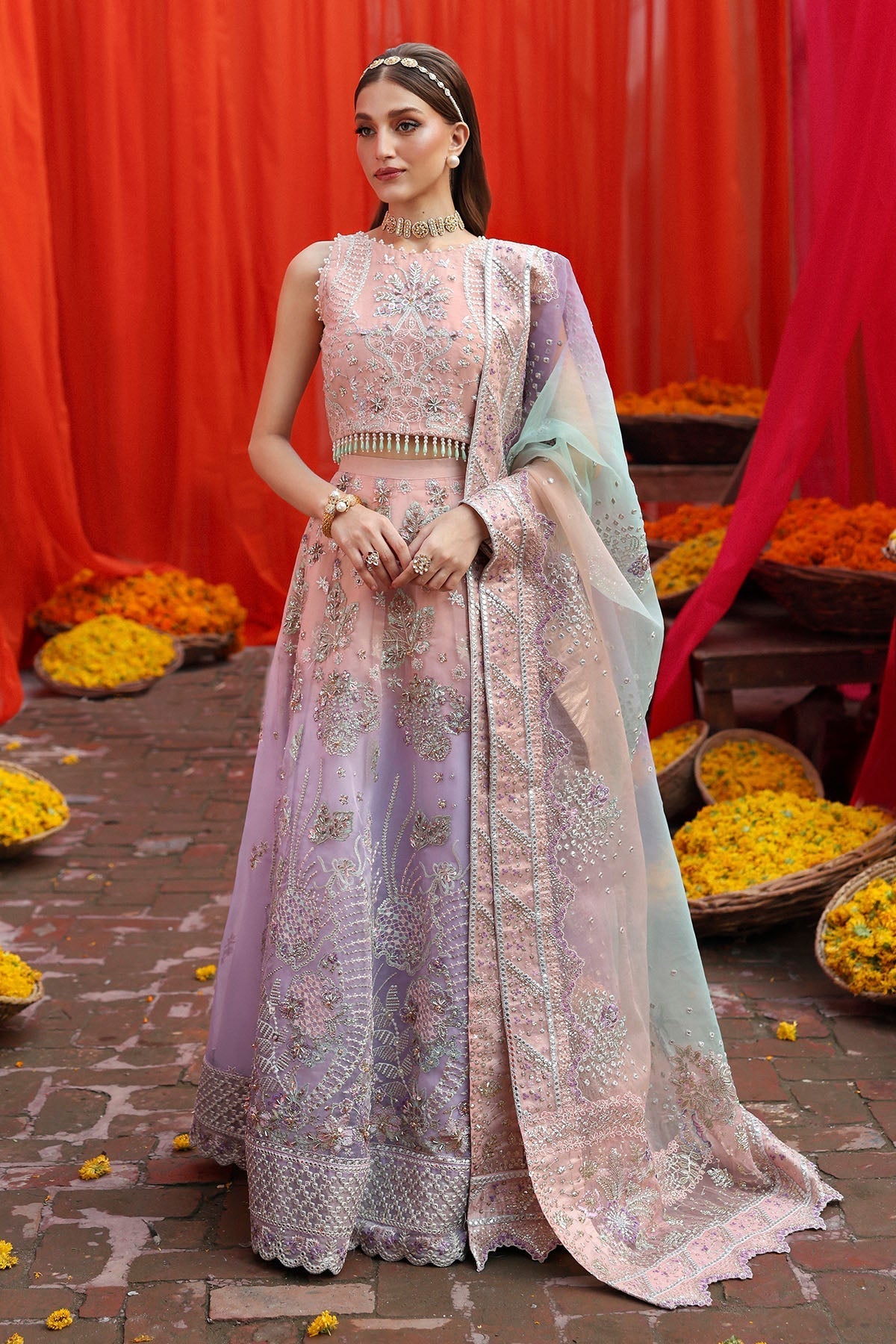 NL-81 Daria - Jhoomro Unstitched Luxury Formals by Nureh at #VogueClothingStudio