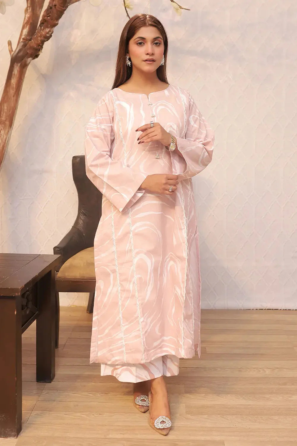 2PC Printed Stitched Cambric Suit KST-24009 Printed KHAS STORES