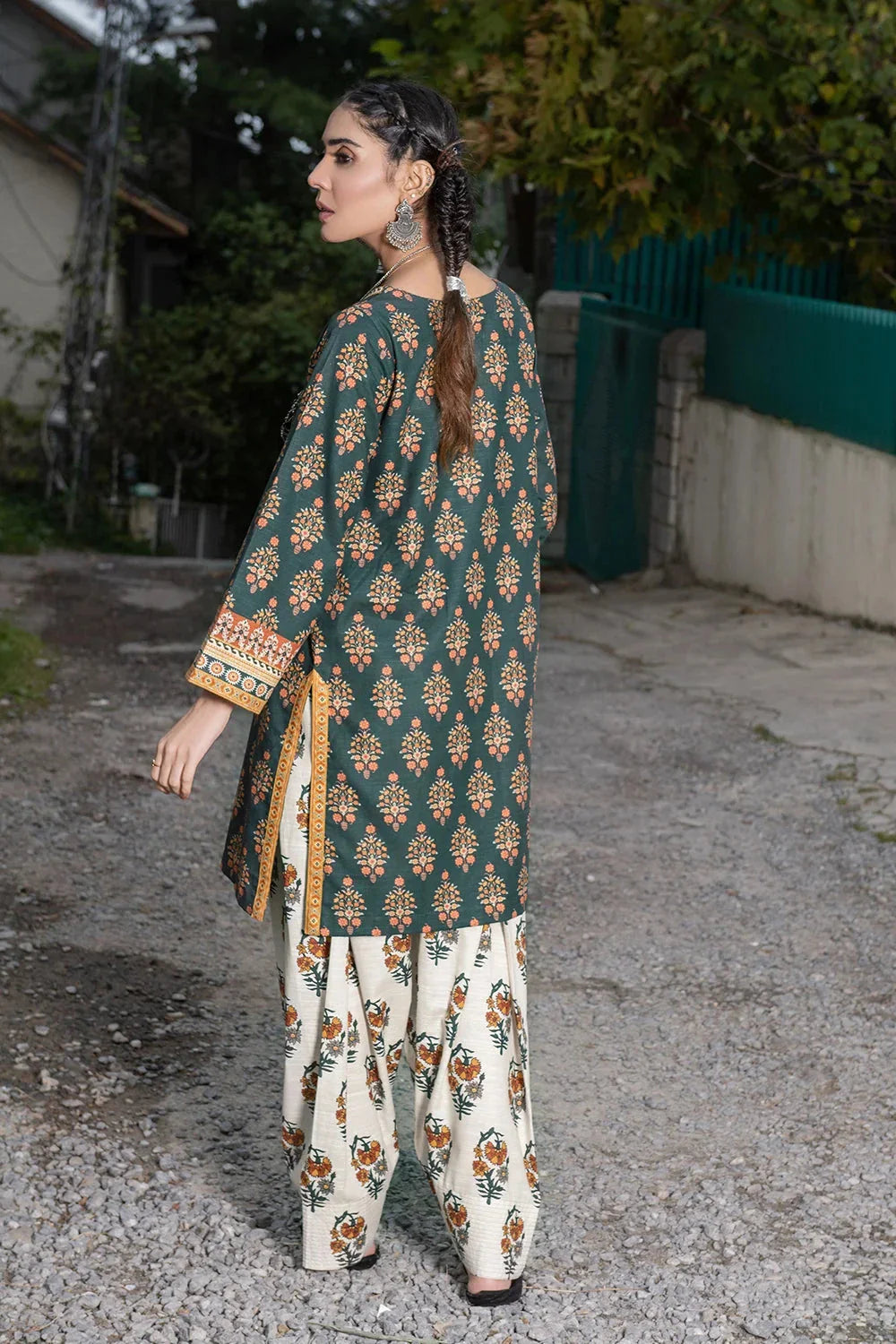 2PC Printed Unstitched Khaddar Shirt & Trouser KKH-3619 Printed KHAS STORES