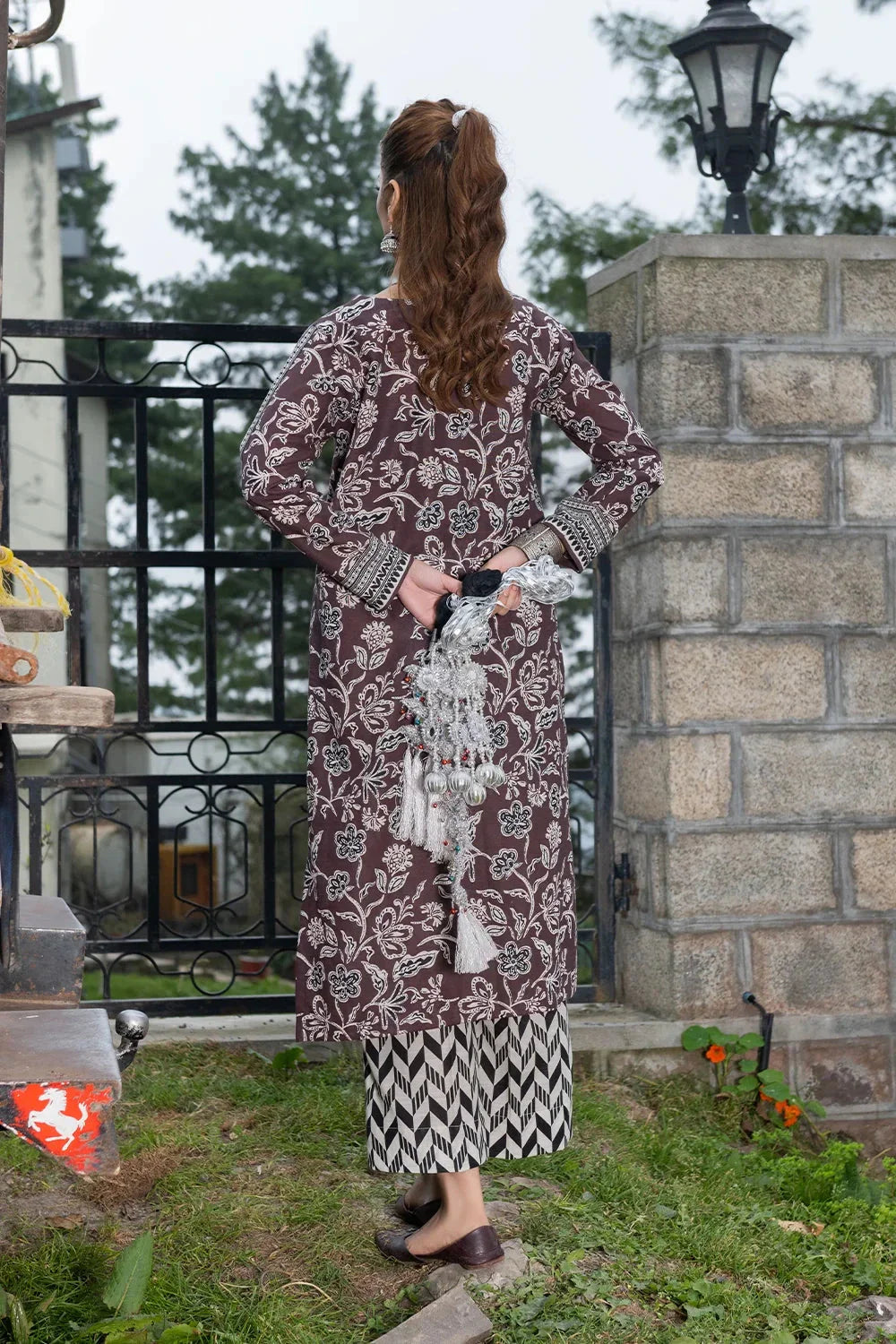 2PC Printed Unstitched Khaddar Shirt & Trouser KKH-3620 Printed KHAS STORES