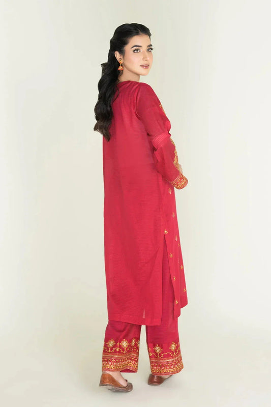 2PC Stitched Embroidered Lawn Shirt & Trouser | RKTE-3854 Embroidered KHAS STORES