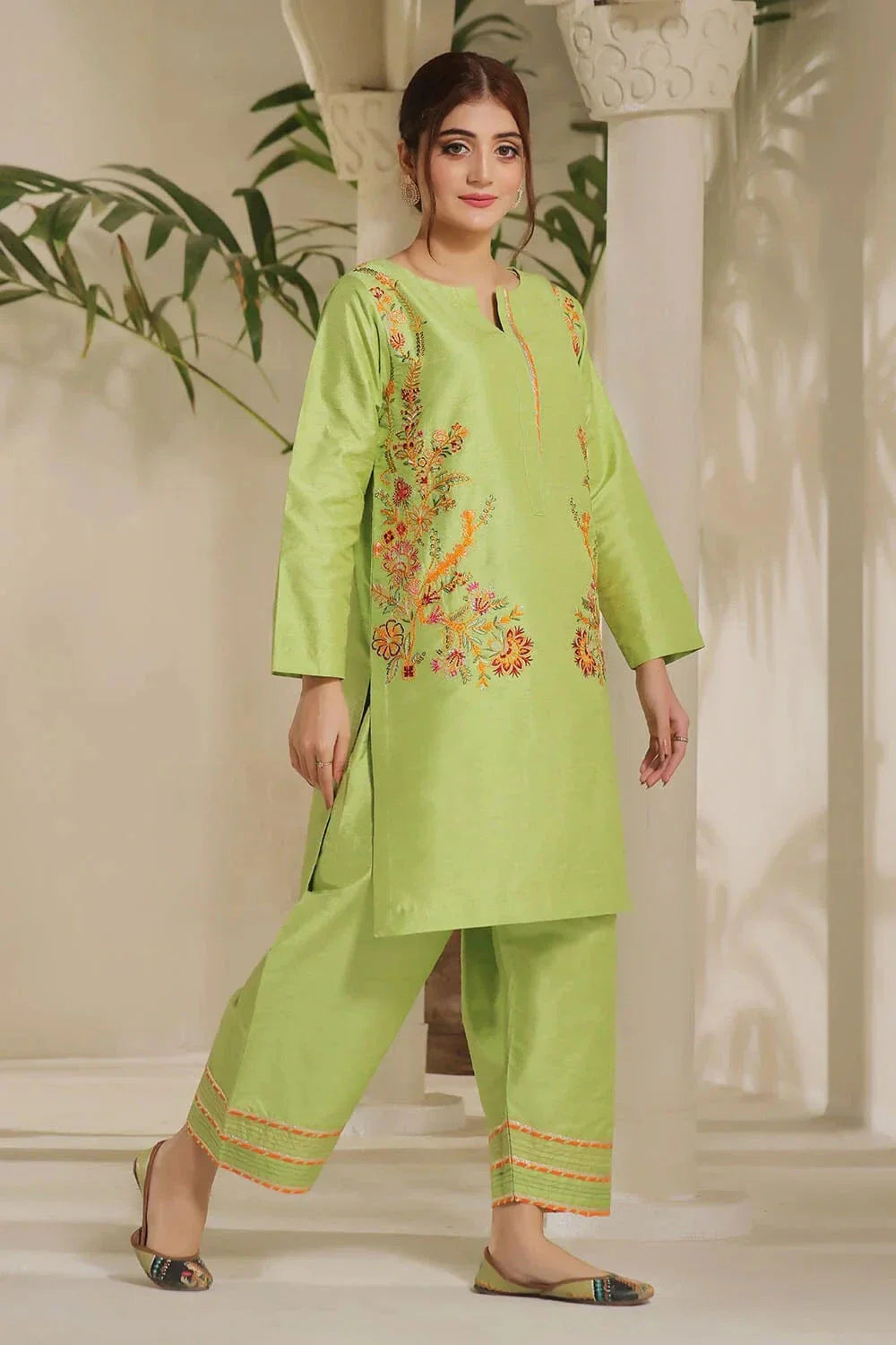 2PC Stitched Embroidered Silk Shirt & Trouser KFSE-2362 KHAS STORES
