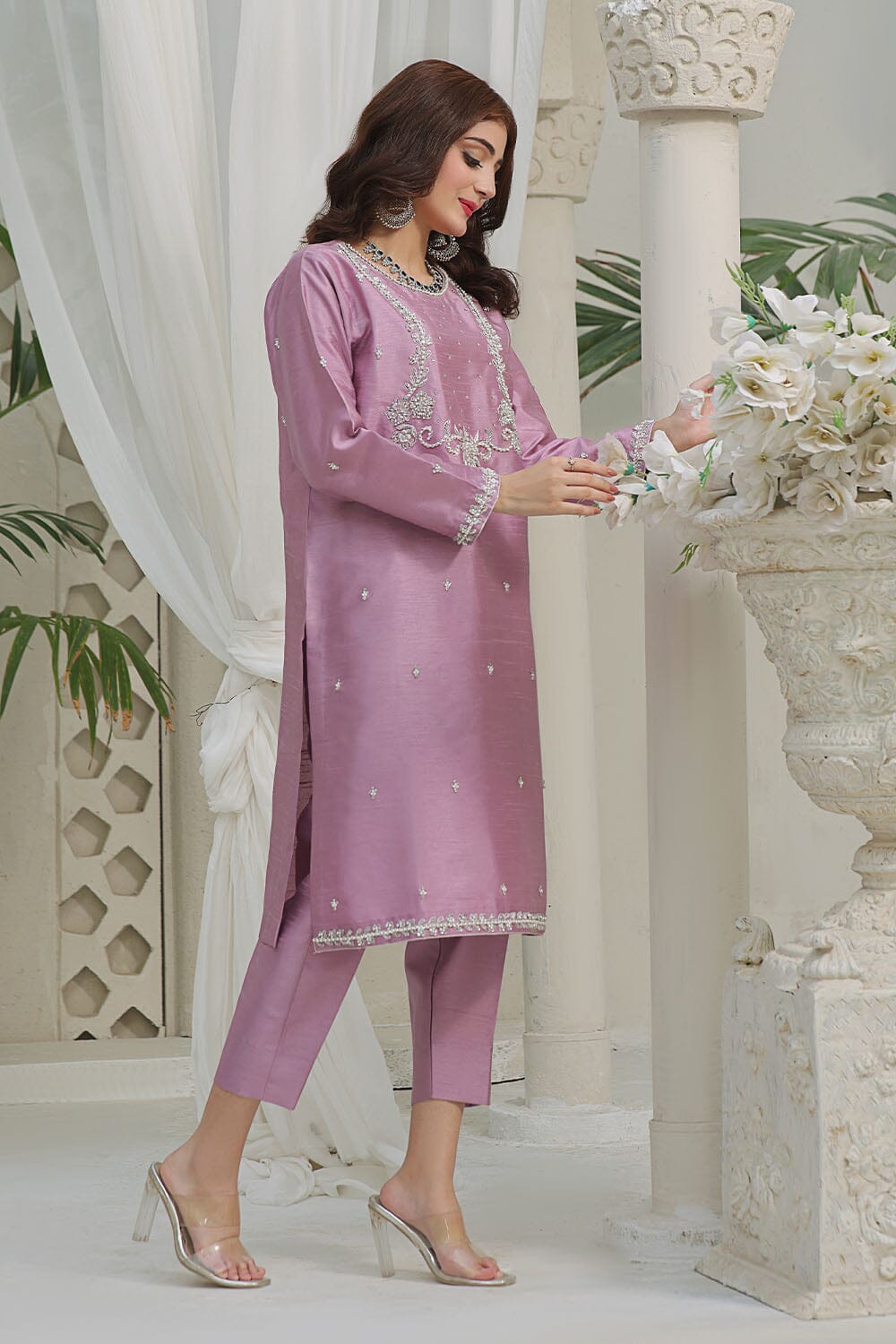 2PC Stitched Embroidered Silk Shirt & Trouser KFSE-2369 KHAS STORES