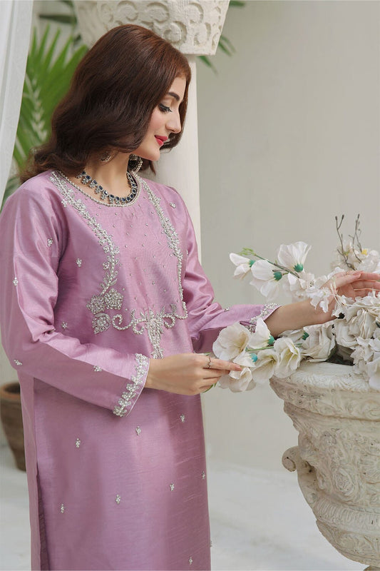 2PC Stitched Embroidered Silk Shirt & Trouser KFSE-2369 KHAS STORES