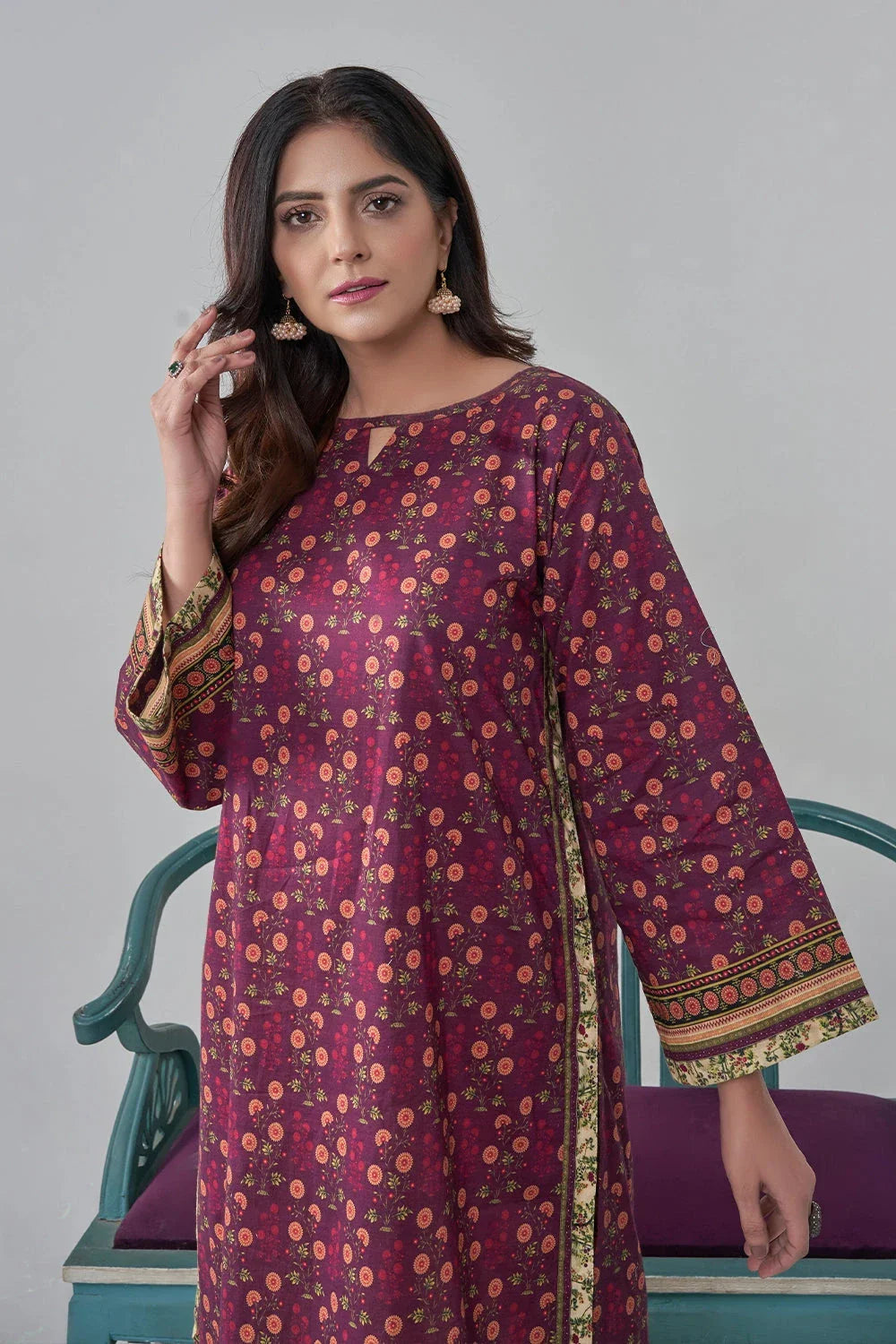 2PC Stitched Printed Lawn Shirt and Trouser RKTW-3033 Printed KHAS STORES