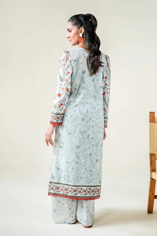 2PC Stitched Printed Lawn Shirt & Trouser | RTW-KST-3862 Embroidered KHAS STORES