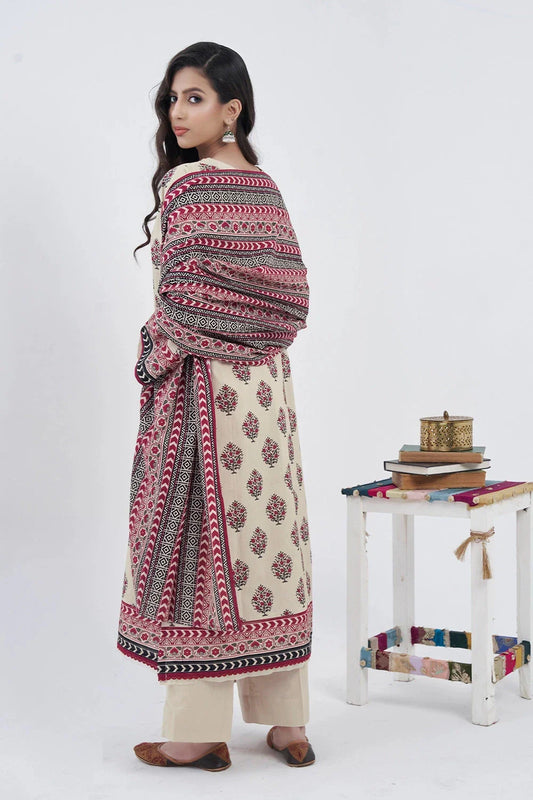 2PC Unstitched Printed Lawn Shirt and Dupatta KSD-3212 Printed KHAS STORES