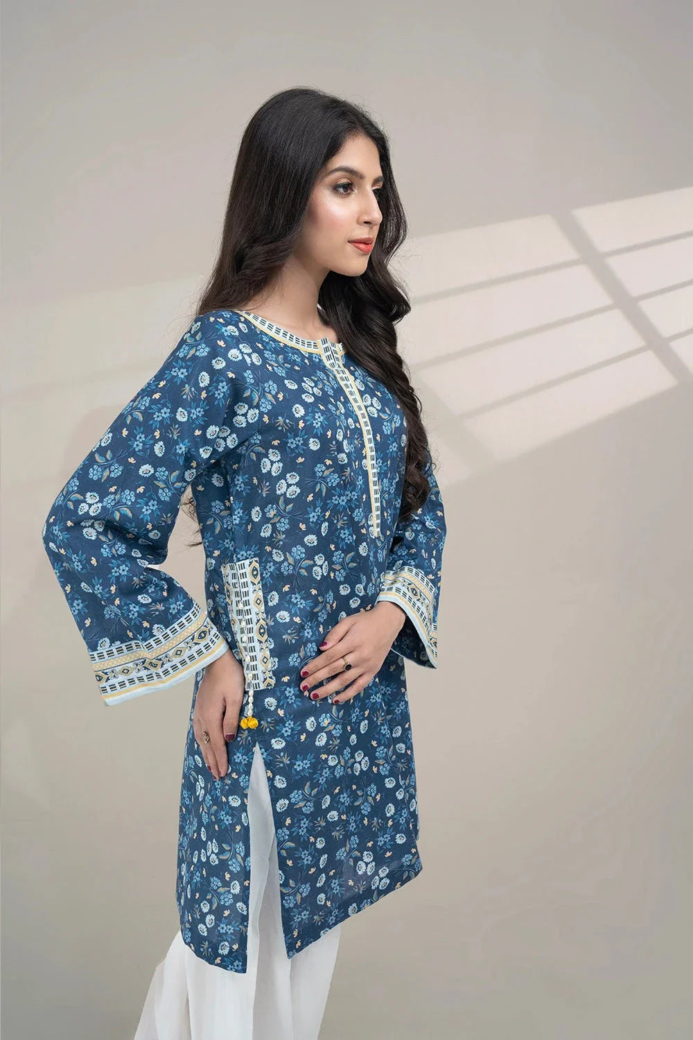 2PC Unstitched Printed Lawn Shirt and Dupatta KSD-3384 Printed KHAS STORES