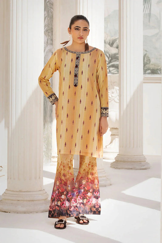 2PC Unstitched Printed Lawn Shirt and Trouser KST-2650 Printed KHAS STORES