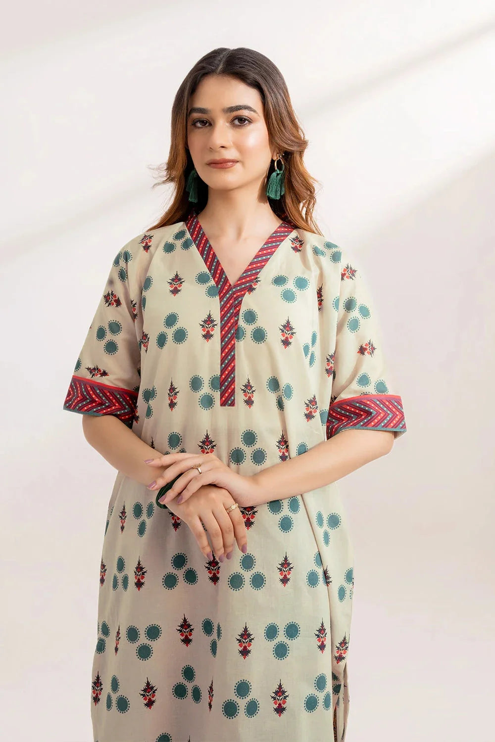 2PC Unstitched Printed Lawn Shirt and Trouser KST-3237 Printed KHAS STORES