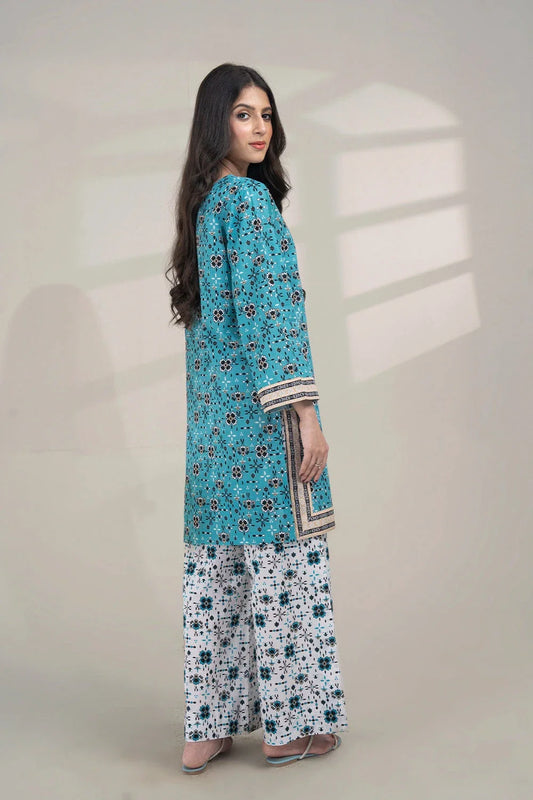 2PC Unstitched Printed Lawn Shirt and Trouser KST-3256 Printed KHAS STORES