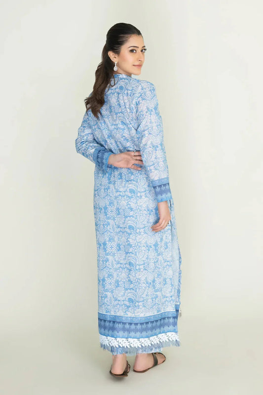 2PC Unstitched Printed Lawn Shirt and Trouser KST-3461 Printed KHAS STORES