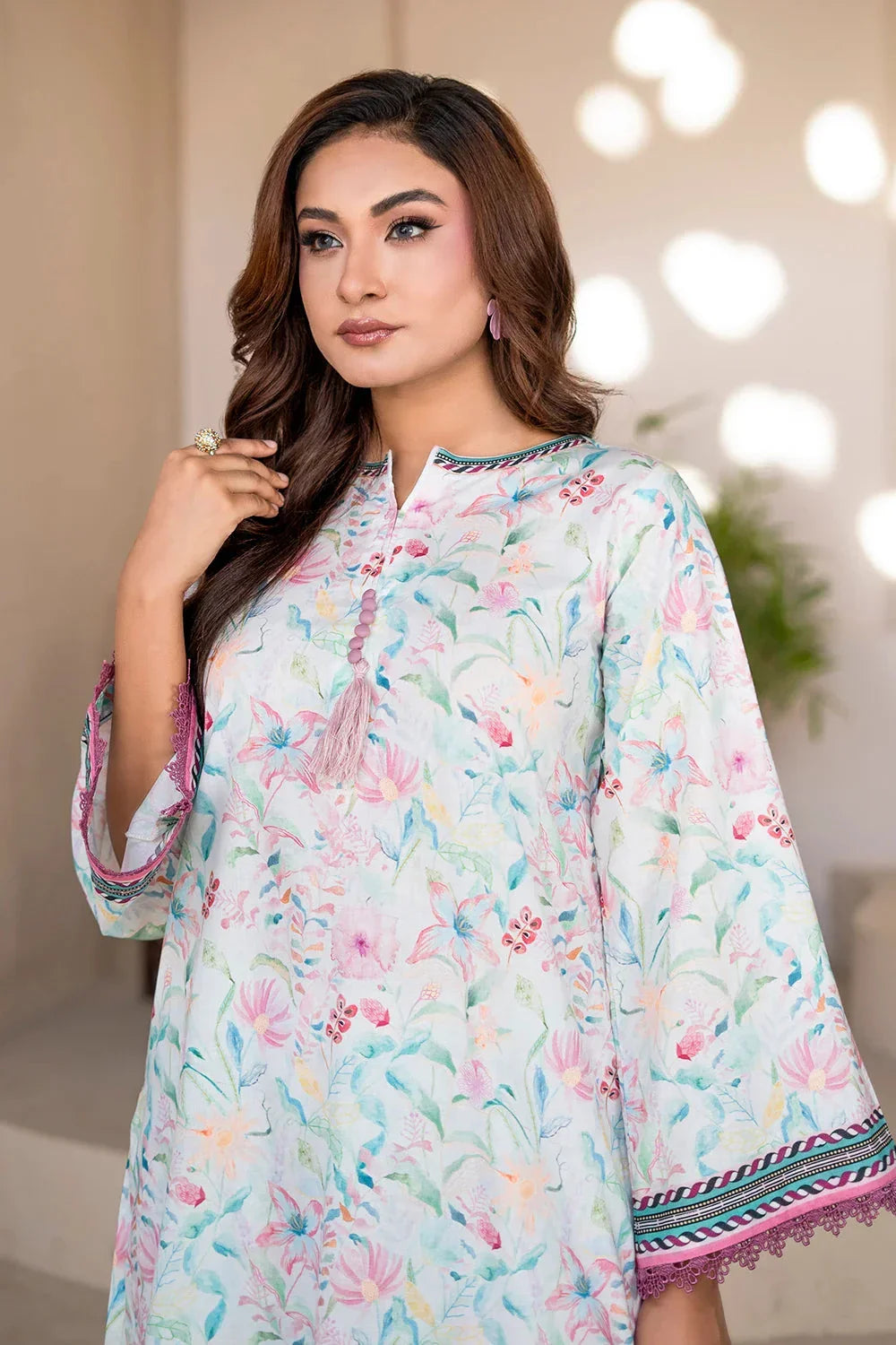 2PC Unstitched Printed Lawn Shirt and Trouser KST-4027 Printed KHAS STORES
