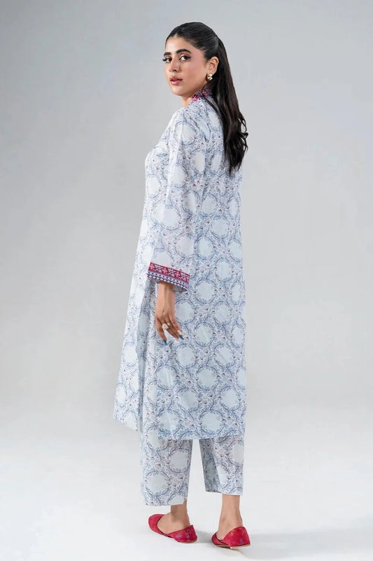 2PC Unstitched Printed Lawn Shirt and Trouser KST-4064 Printed KHAS STORES
