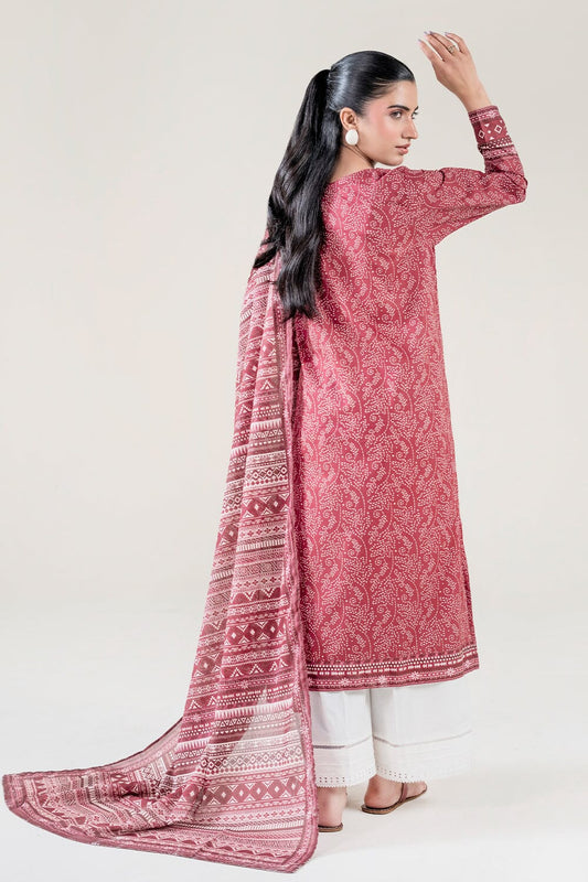 2PC Unstitched Printed Lawn Shirt & Dupatta | KSD-3825 Printed KHAS STORES