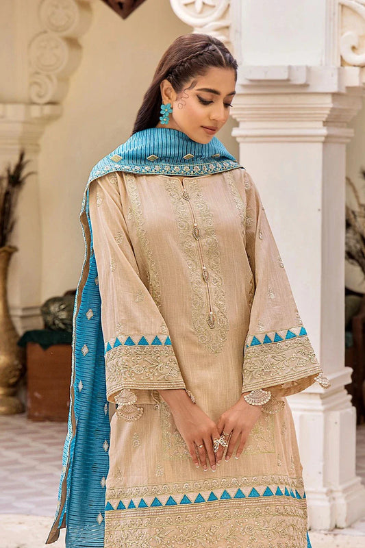 3 Pcs Unstitched Emb Khaddar Suit KKE-1612 KHAS STORES