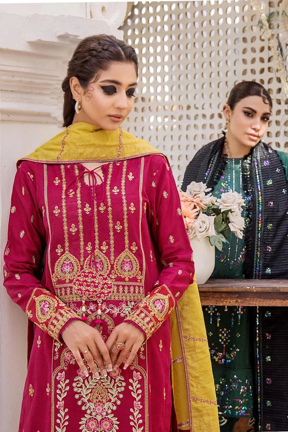 3 Pcs Unstitched Emb Khaddar Suit KKE-1618 KHAS STORES