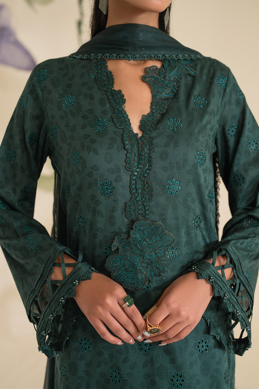 UE-429 Embroidered Textured Lawn