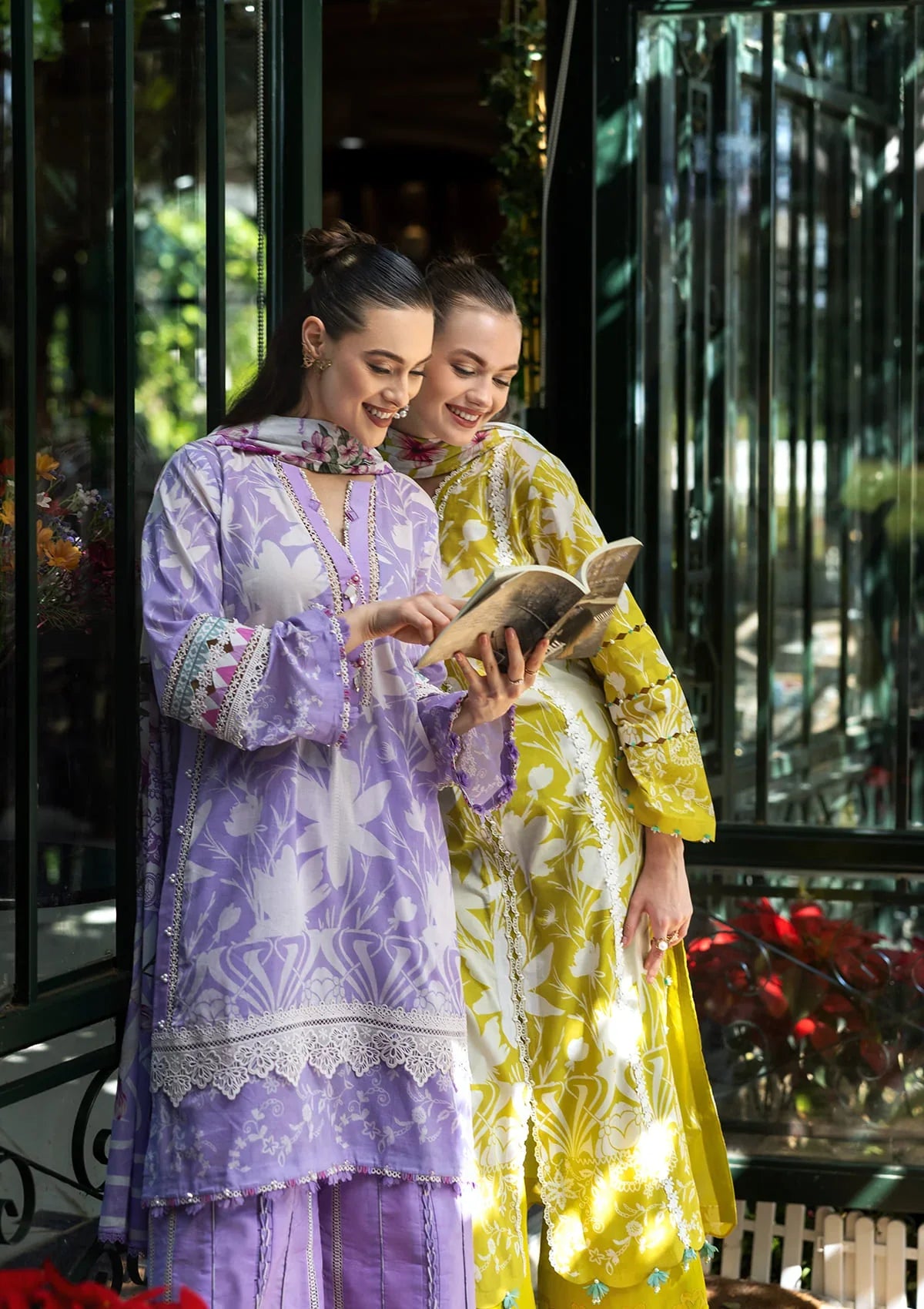 Charming front images of digital printed lawn dresses