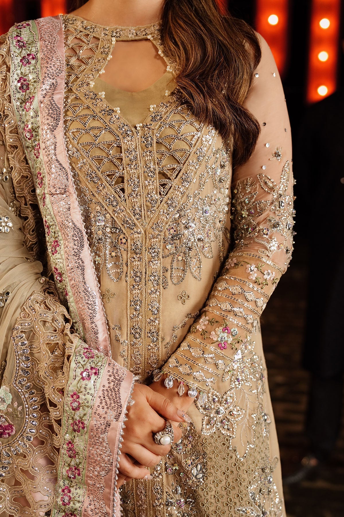 NL-85 Raina - Jhoomro Unstitched Luxury Formals by Nureh at #VogueClothingStudio