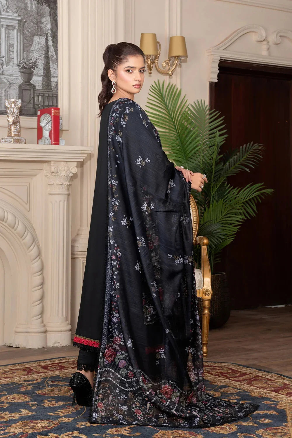 3PC Embroidered Unstitched Cambric Suit KCCE-3523 Embroidered KHAS STORES