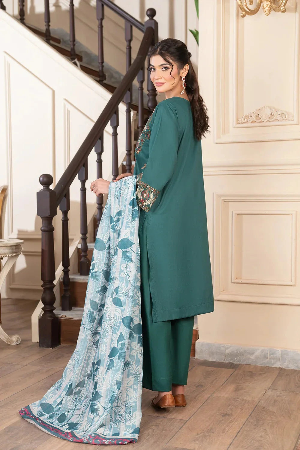3PC Embroidered Unstitched Cambric Suit KCCE-3527 Embroidered KHAS STORES