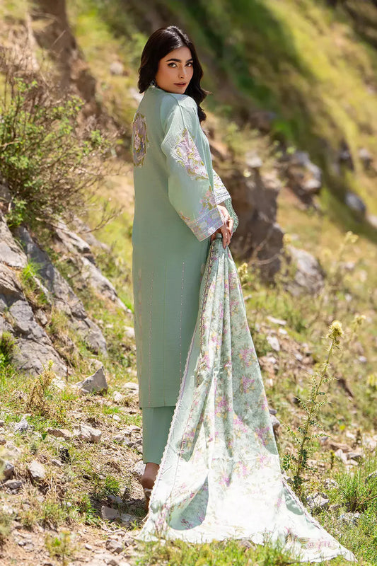 3PC Embroidered Unstitched Cambric Suit KSDE-2821 Embroidered KHAS STORES