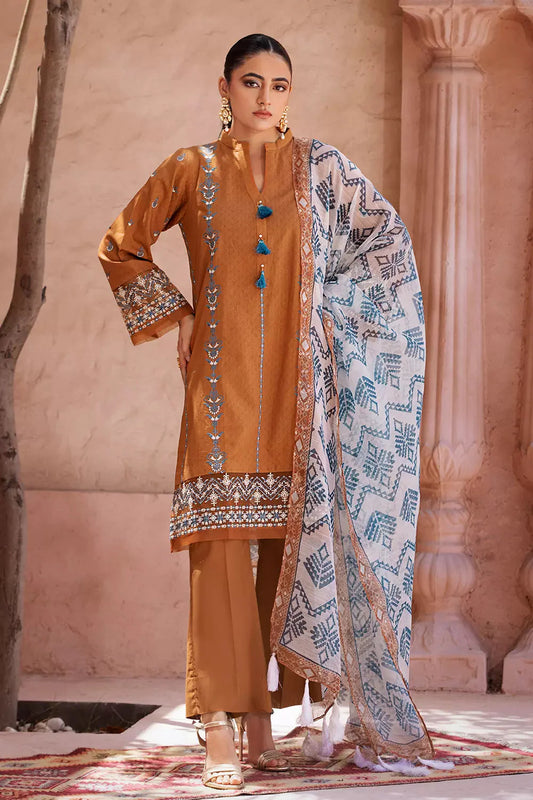 3PC Embroidered Unstitched Jacquard Suit KCNE-2619 Embroidered KHAS STORES