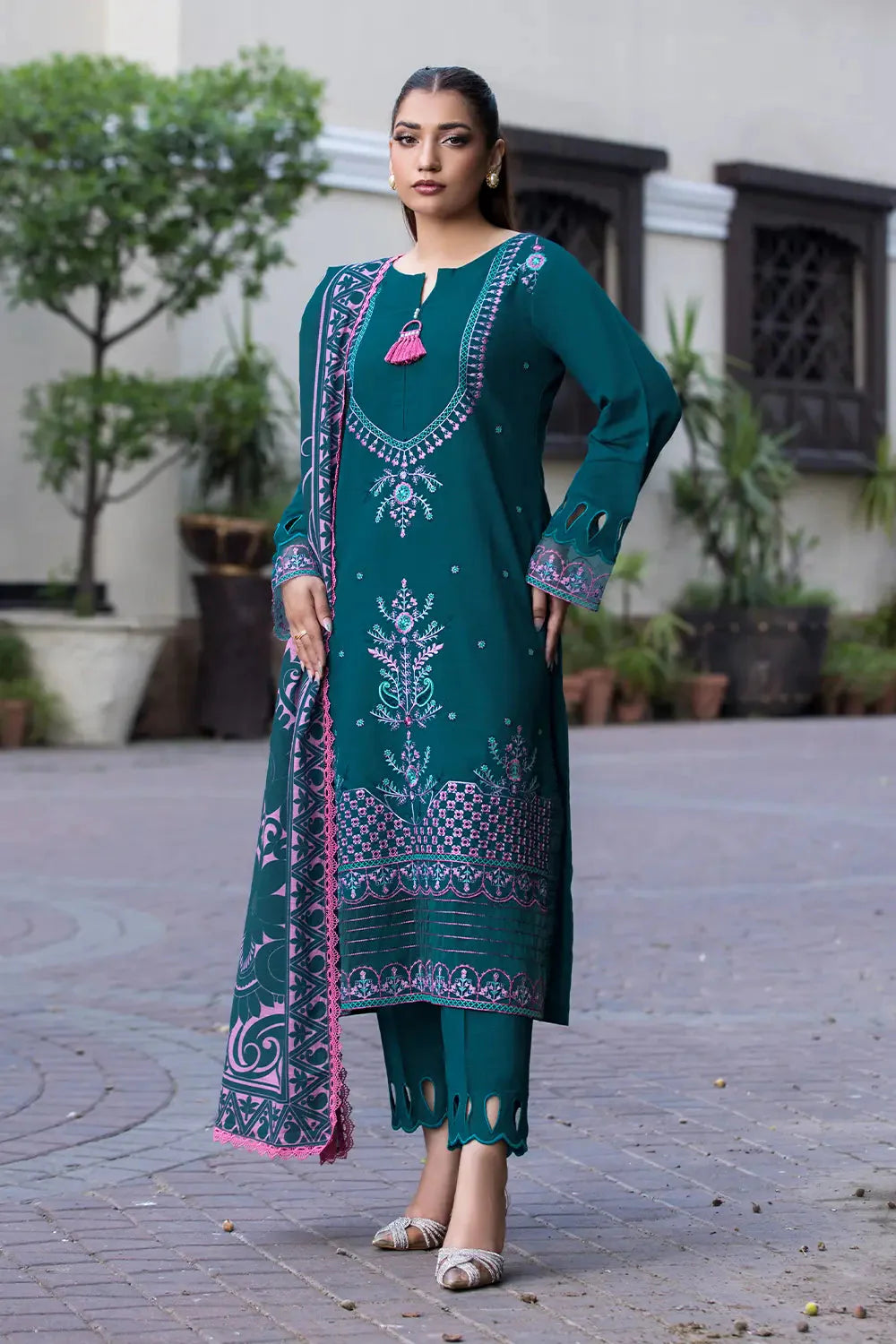 3PC Embroidered Unstitched Khaddar Suit KKE-2923 Embroidered KHAS STORES